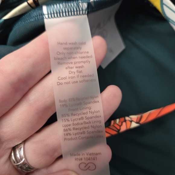 CALIA Tropical Strappy One Piece Swimsuit | 4 - Picture 6 of 6